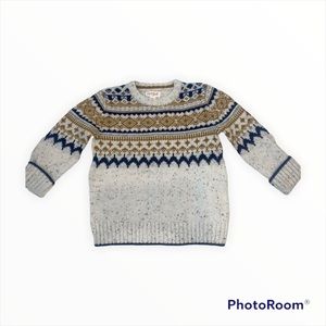 Cat & Jack Kids Toddler Cream Crew Neck Pullover Sweater Size 3T